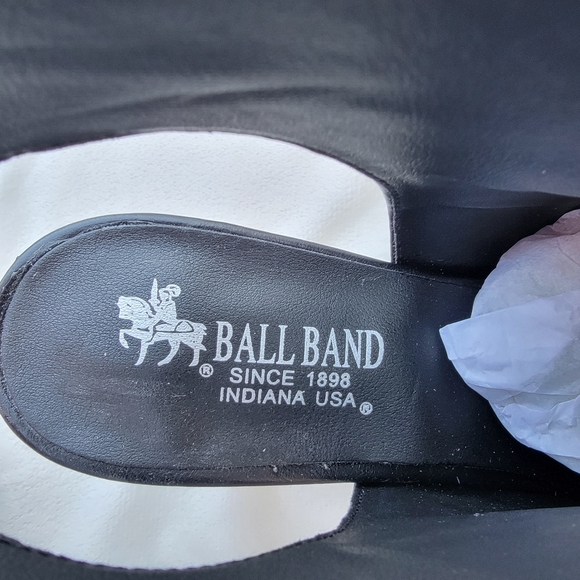 Brand New Ball Band USA Molly Front Zip Peep Toe Black Heeled Booties Size 8.5 - Picture 8 of 8